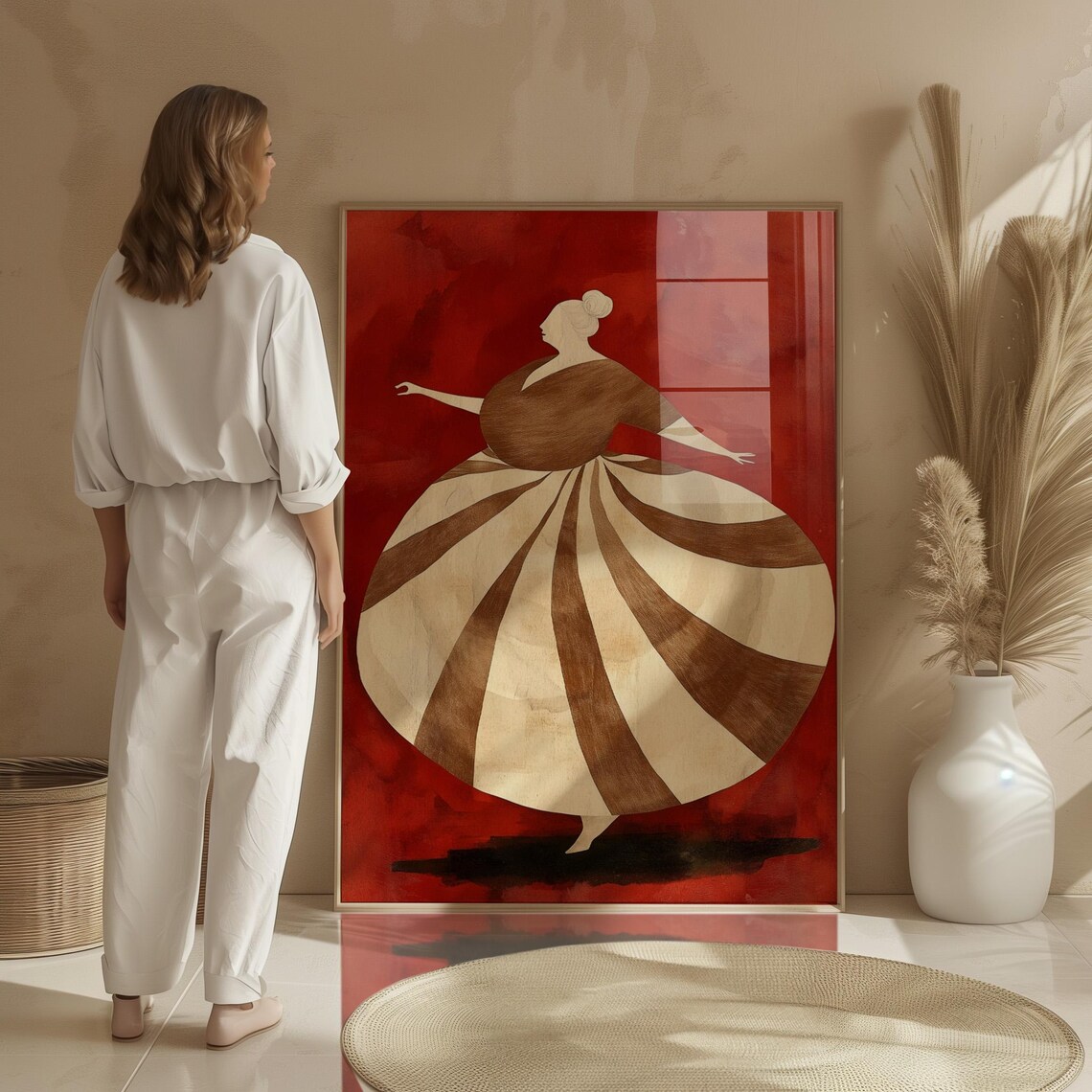 Curvy Woman Dancing Print, Minimalist Body Positive Art - Image 2