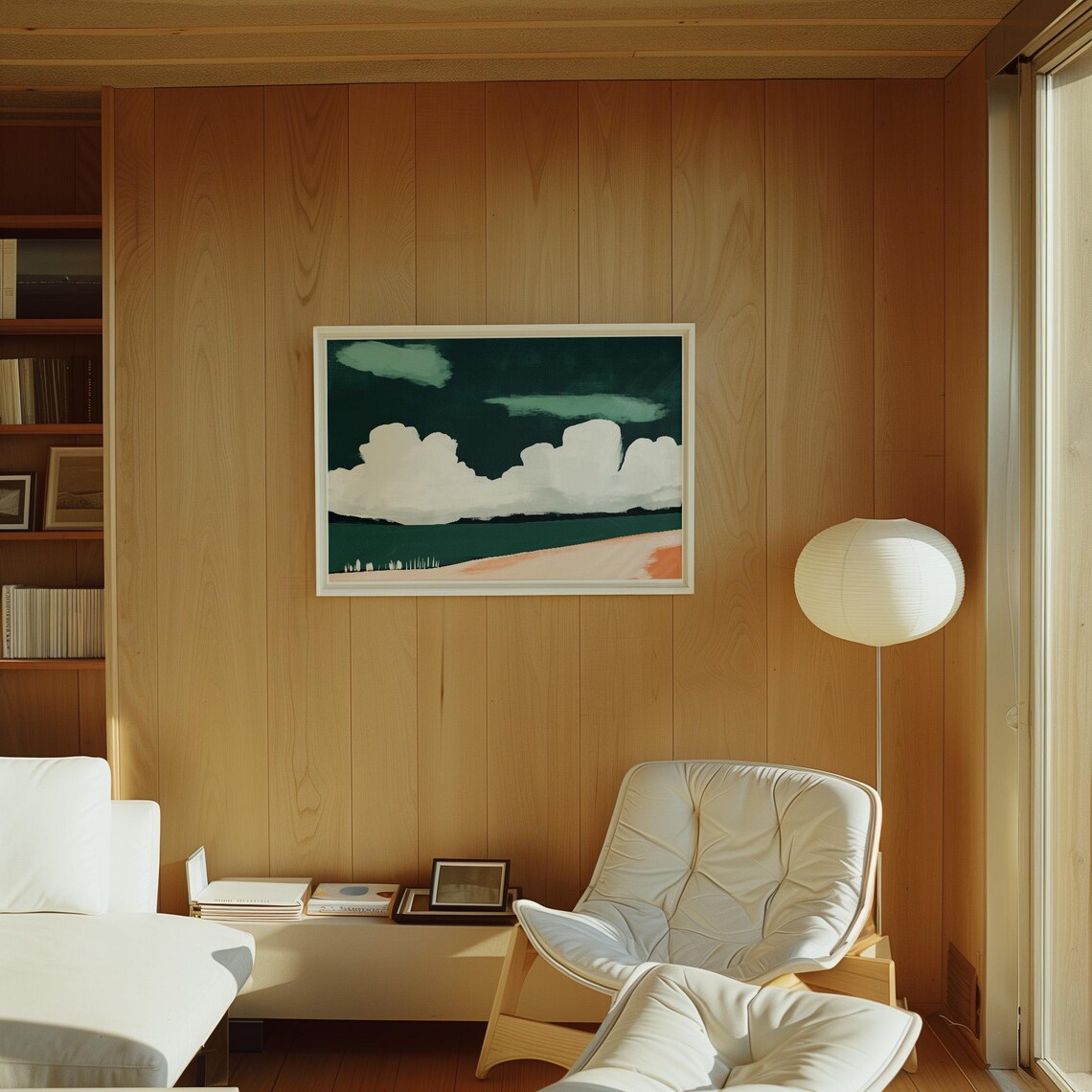 Minimalist Cloudscape - Vintage Travel Poster - Image 2