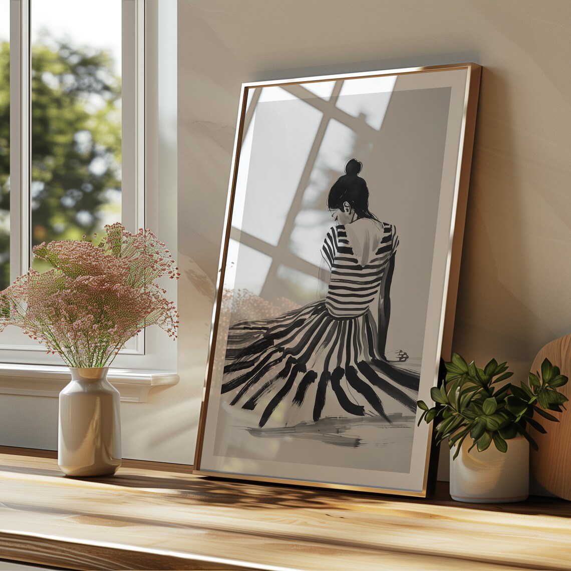Abstract People Art, Mid-Century Modern Print - Image 2