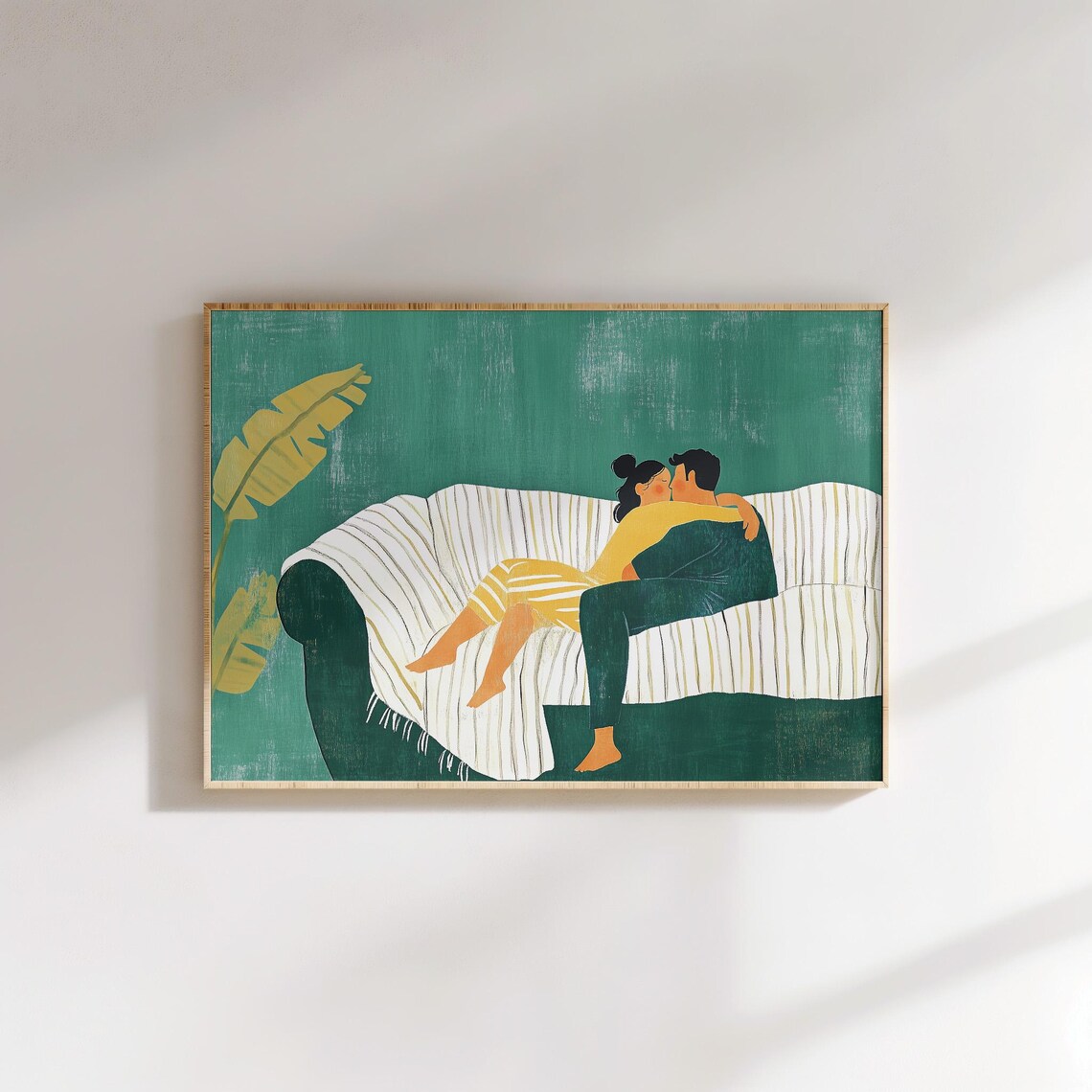 Horizontal Abstract People Art Print, Minimalist Stripe - Image 2