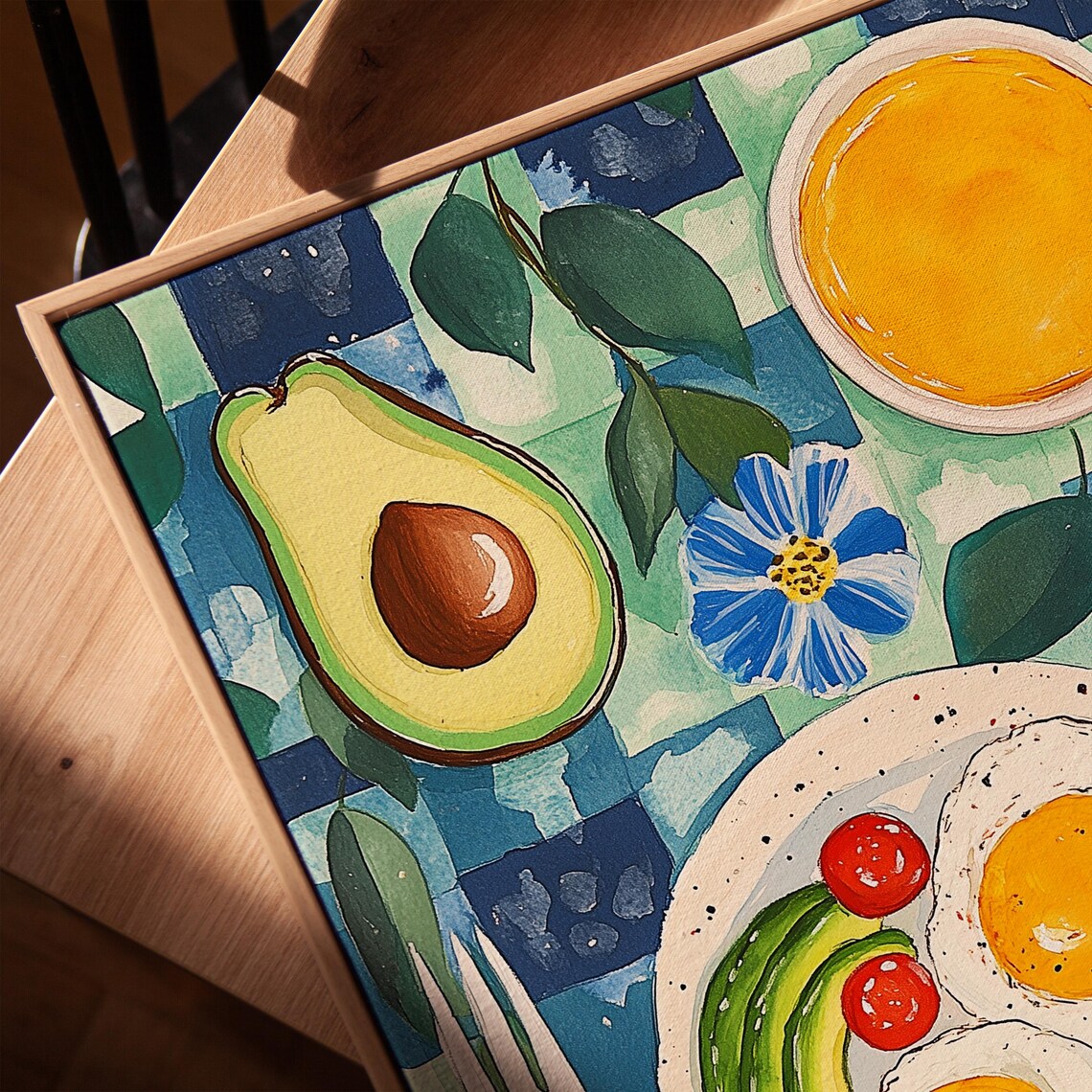 Breakfast Art Print With Eggs And Avocado - Image 4