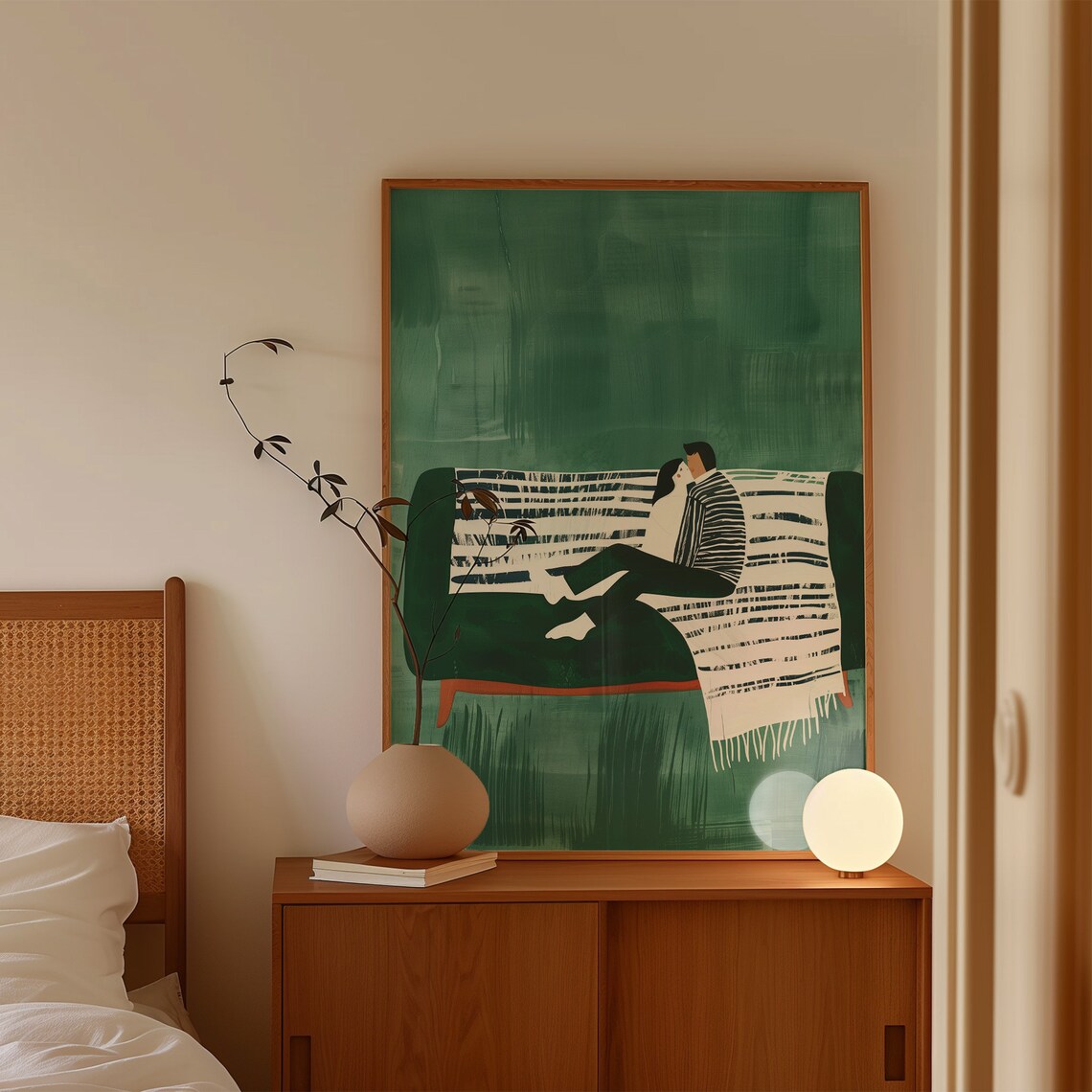 Abstract People Minimalist Art Print, Castleton Green - Image 4