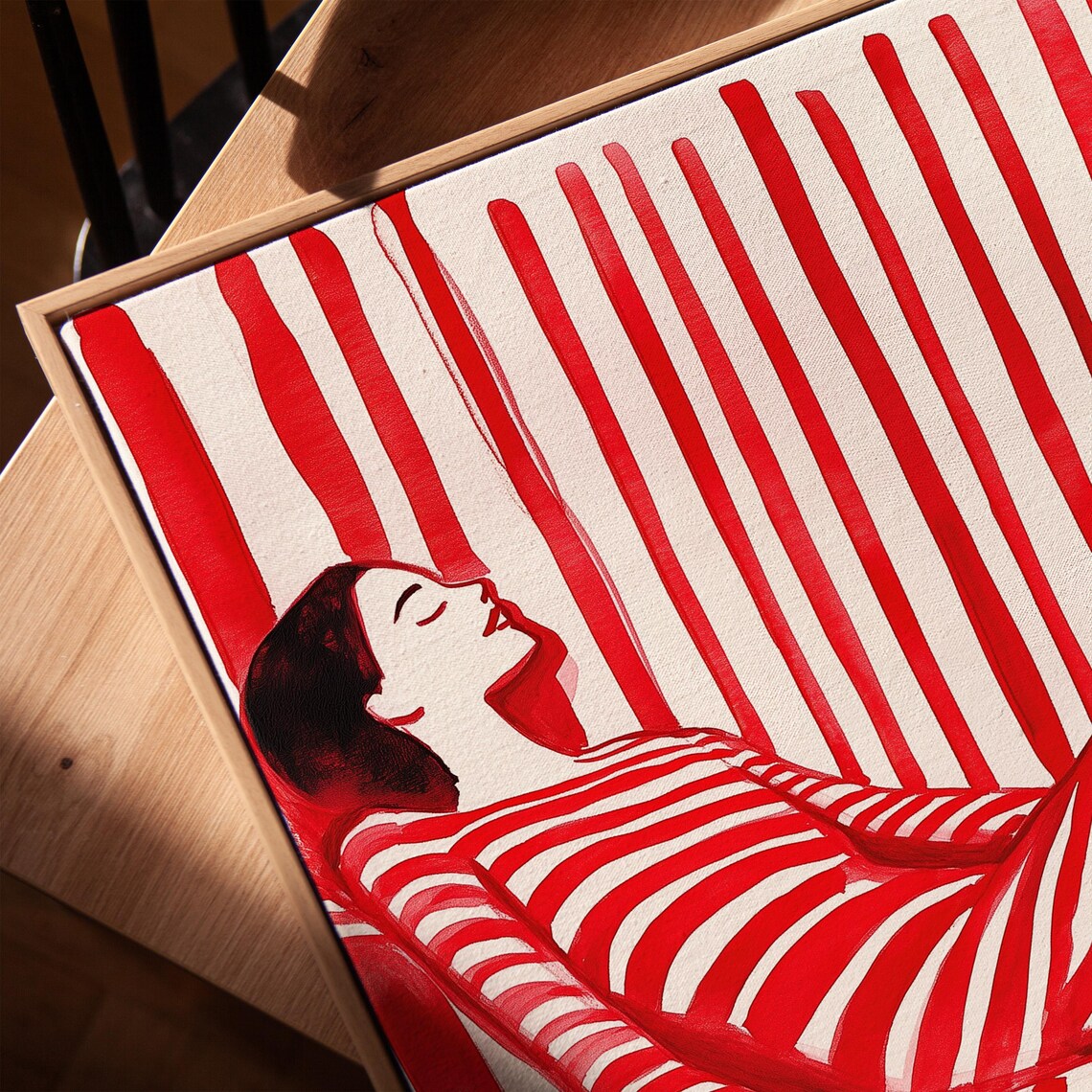 Modern Reading Woman Art Print, Abstract Book Lover - Image 6