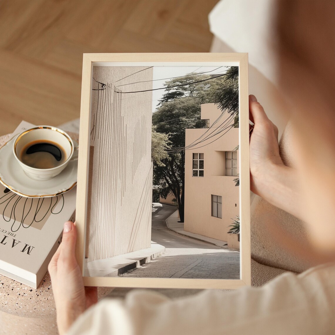 Minimalist Neutral Tone Street Photography Quiet Urban Alley Print