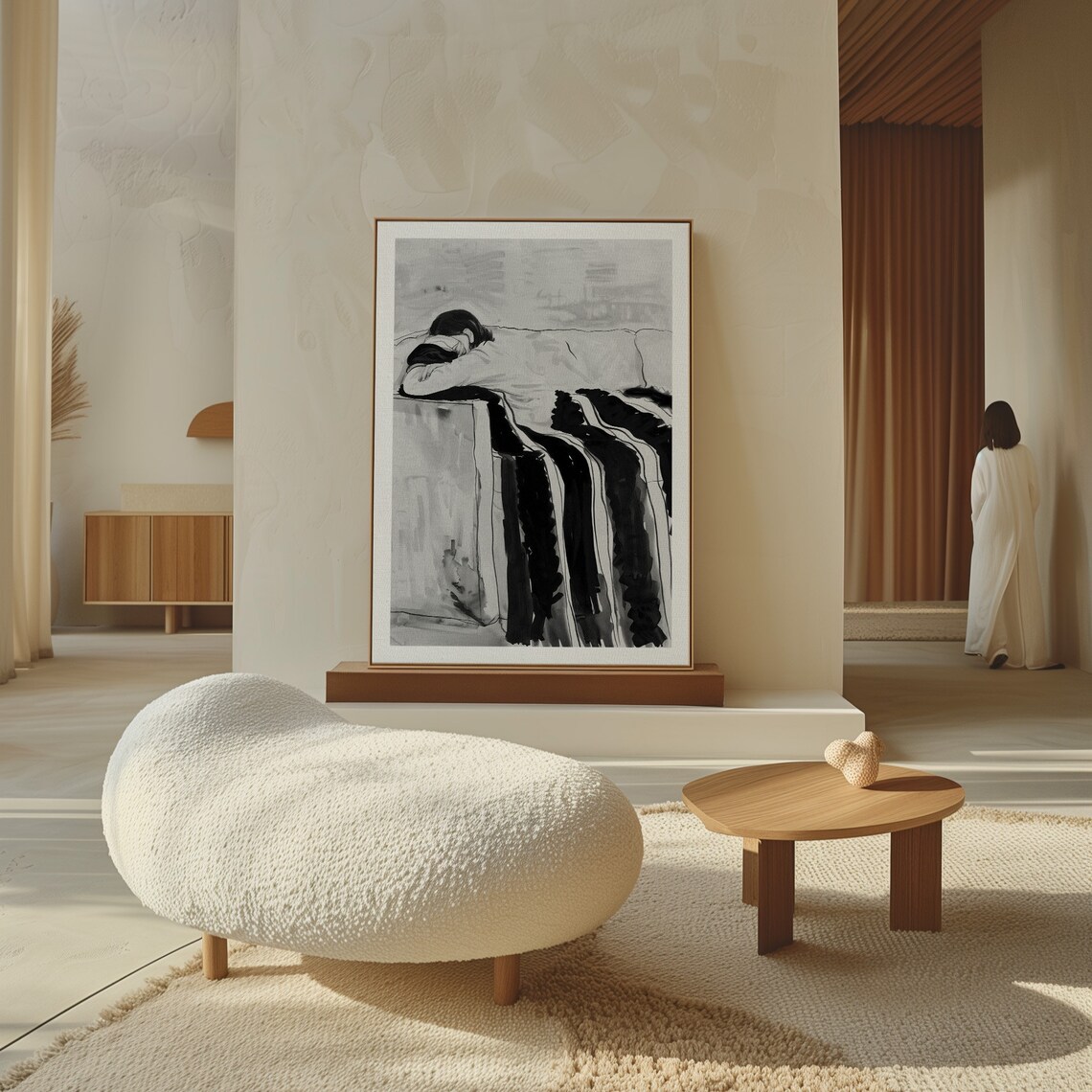 Abstract People Art, Mid Century Modern Abstract - Image 4