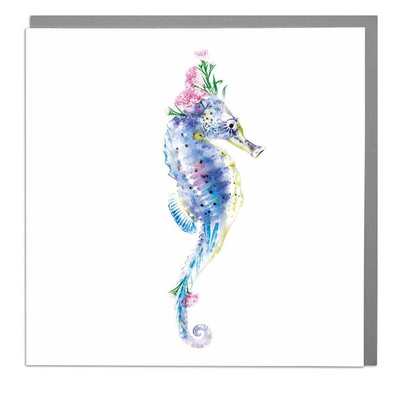 Seahorse Greeting Card, Sea Life