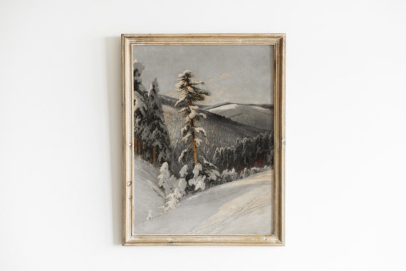 Christmas Vintage Holiday Winter Poster Print