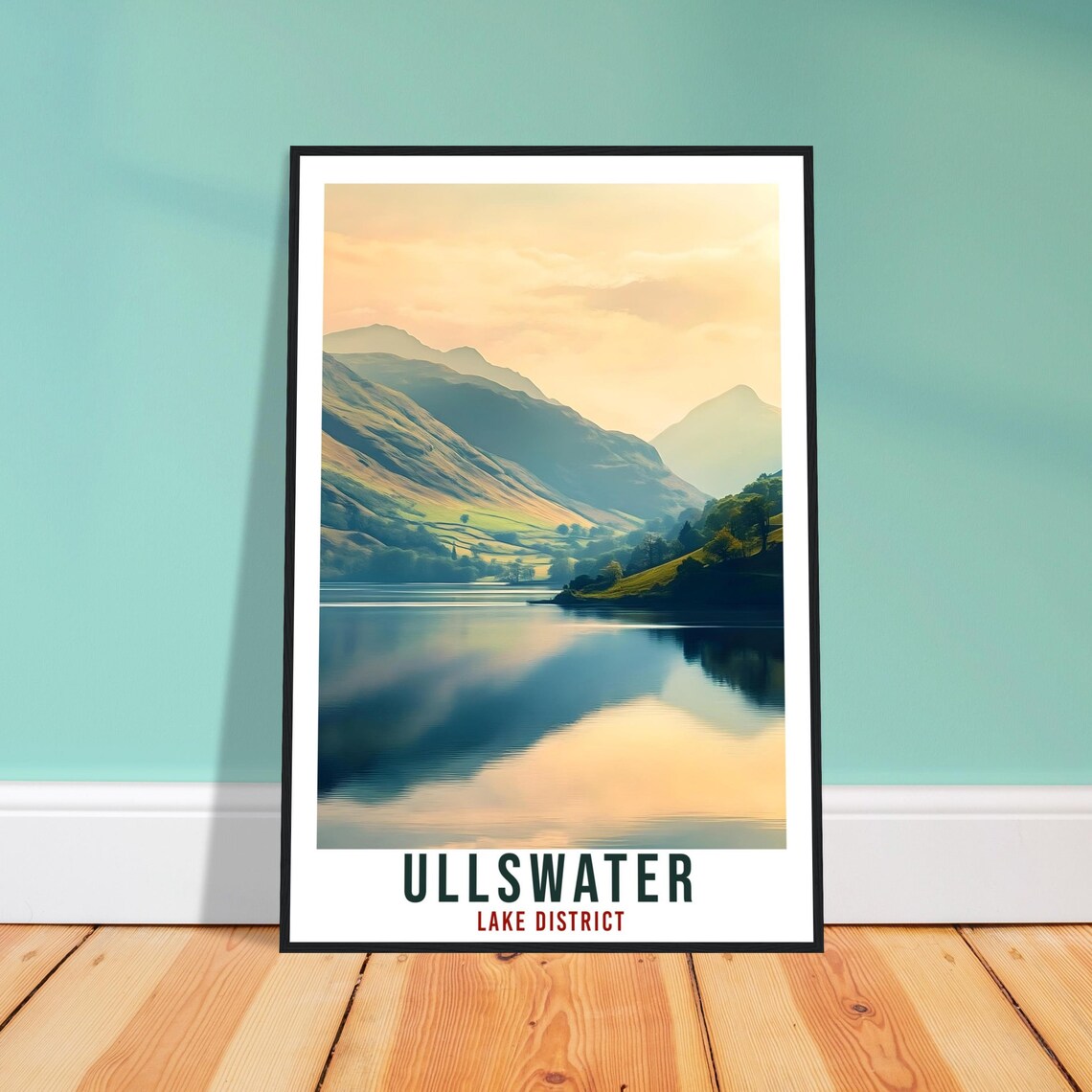 Ullswater Travel Poster, Lake District Home Decor