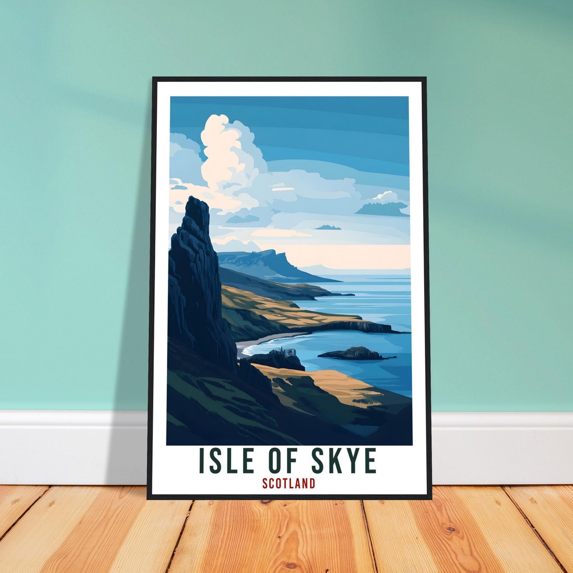Isle Of Skye Travel Print Scotland Home Decor Isle Of Skye Wall Art Wall Hanging Art Lover Scotland Artwork Travel Poster Isle Of Skye Art