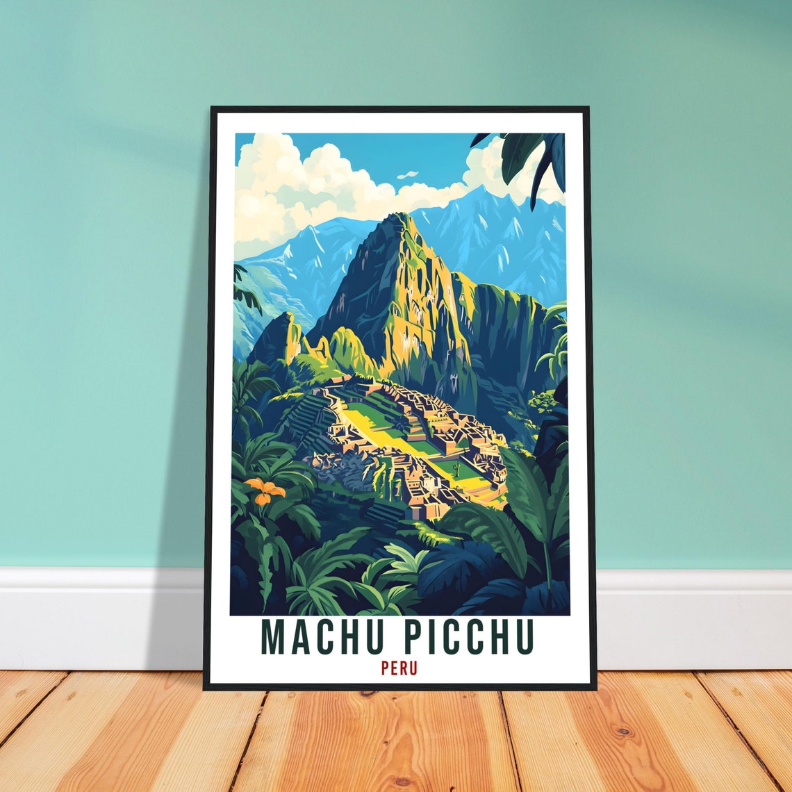 Machu Picchu Peru Ancient Citadel Andean Mountain View Poster
