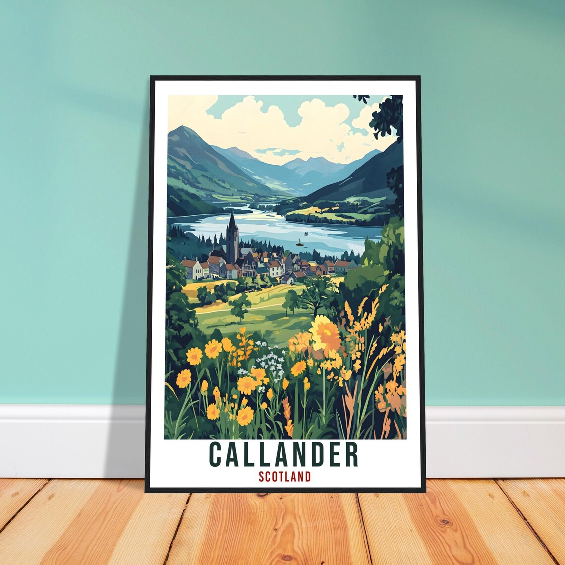 Callander Scotland Vintage Loch Valley Travel Classic Poster