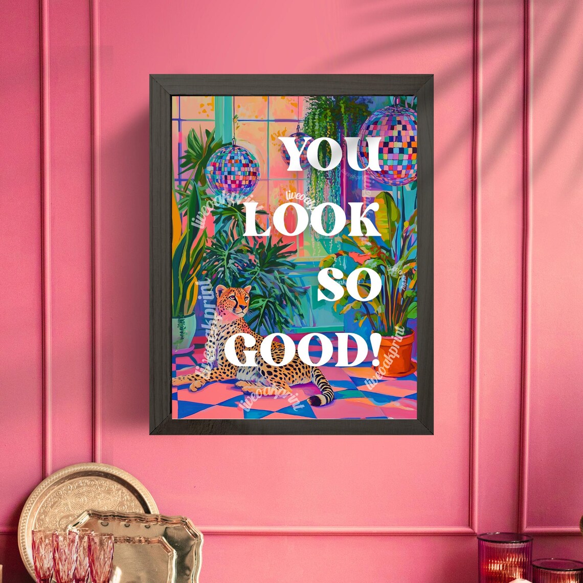 You Look So Good Bathroom Typography Poster, Y2K