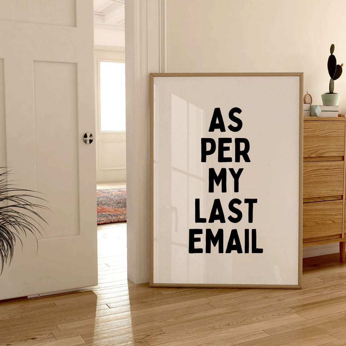 As Per My Last Email Bold Office Humor Typography Quote Poster - Image 2
