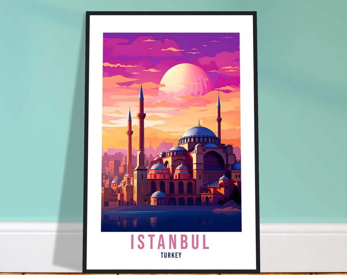 Istanbul Travel Print Wall Art Istanbul Street Wall Hanging Turkey Gift Holiday Print Vacation Art Print Istanbul Travel Gift Travel Poster