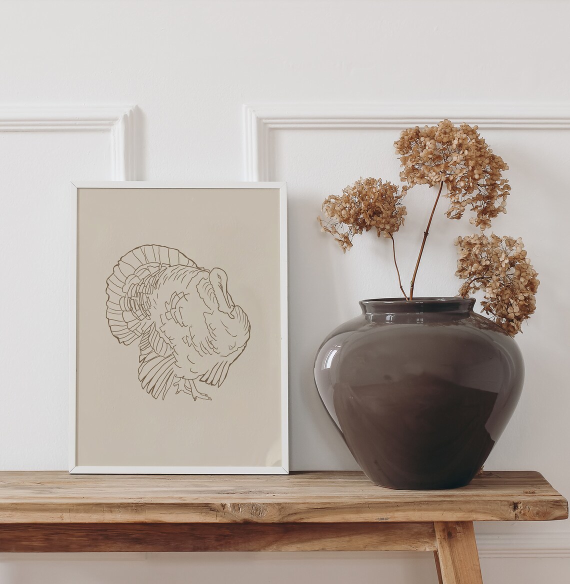 Turkey Thanksgiving Print, Vintage Style Art Print - Image 2
