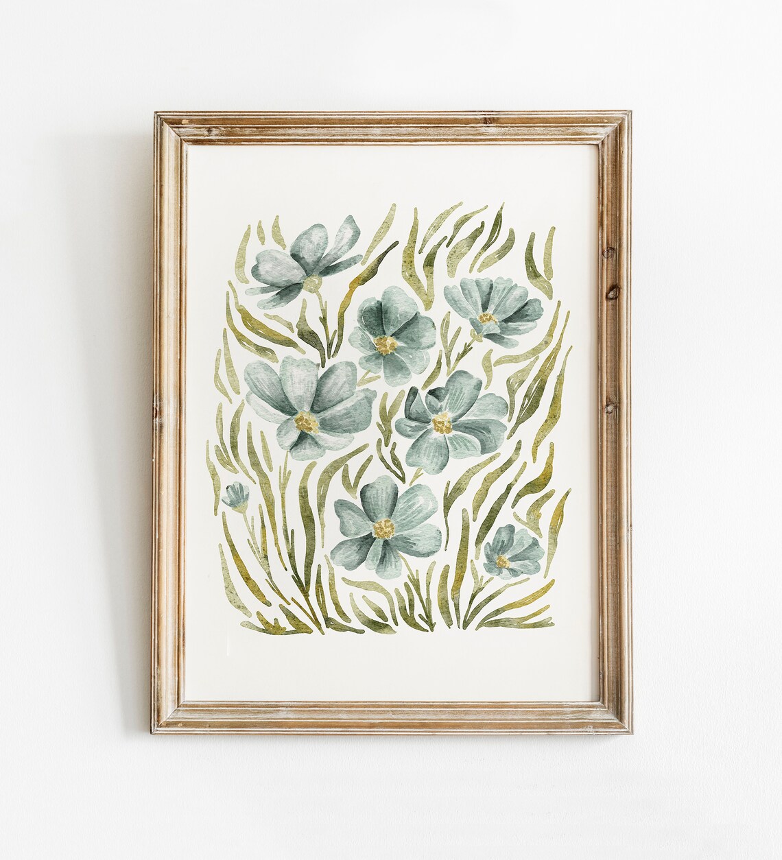 Wildflower Painting Vintage Style Art Print