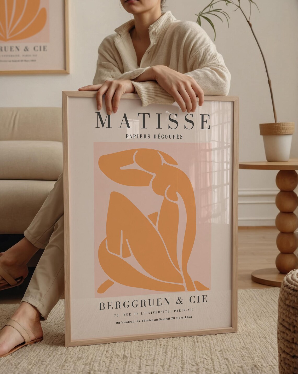 Orange Matisse Print, Mid-Century Modern Art Print - Image 2