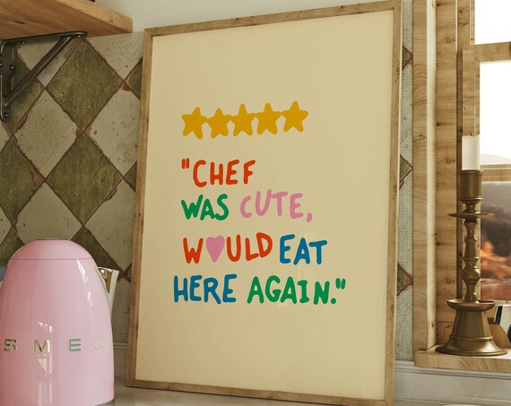 Cute Kitchen Retro Food Art Poster