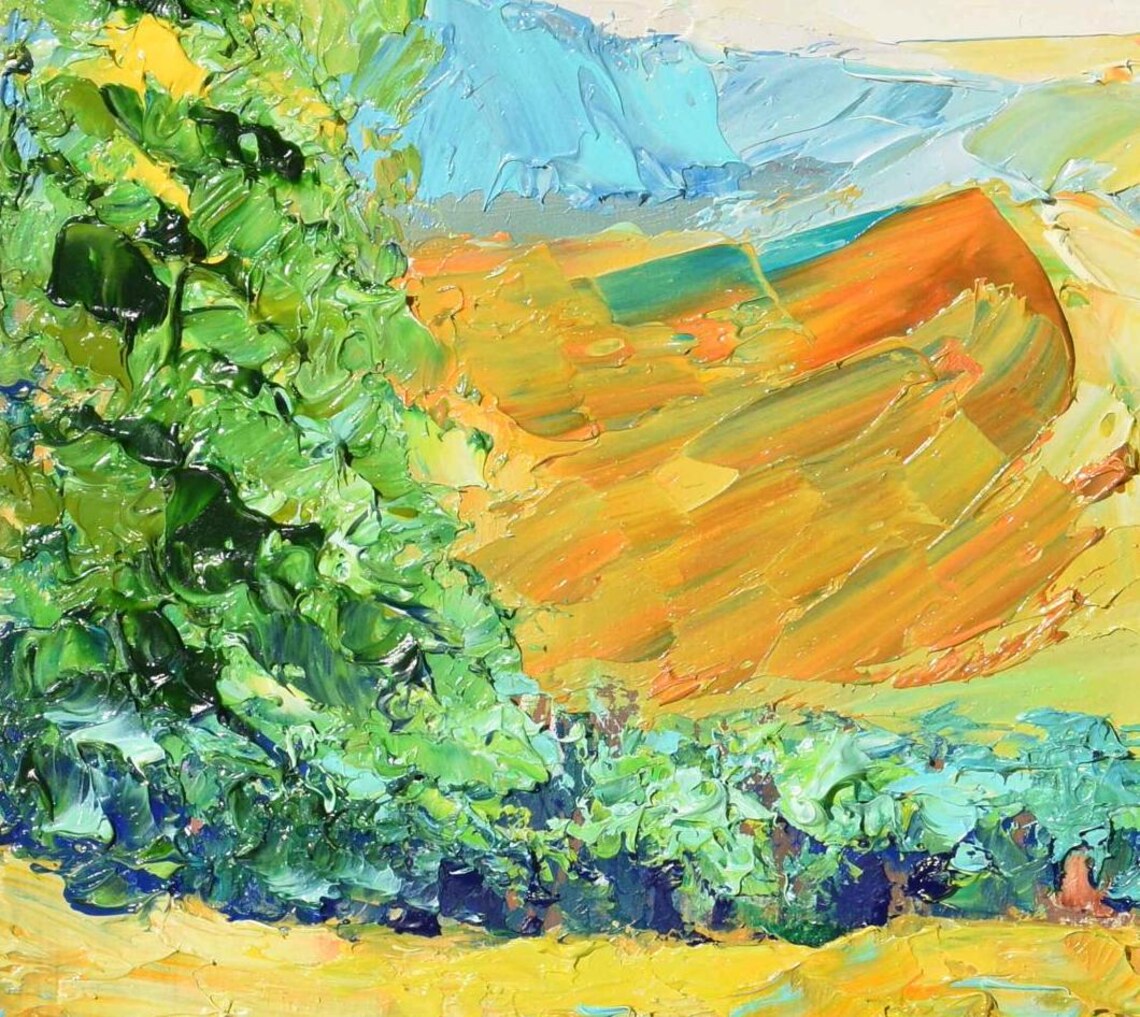 Sunflower Field At Sunset Golden Evening Landscape Art Poster - Image 3