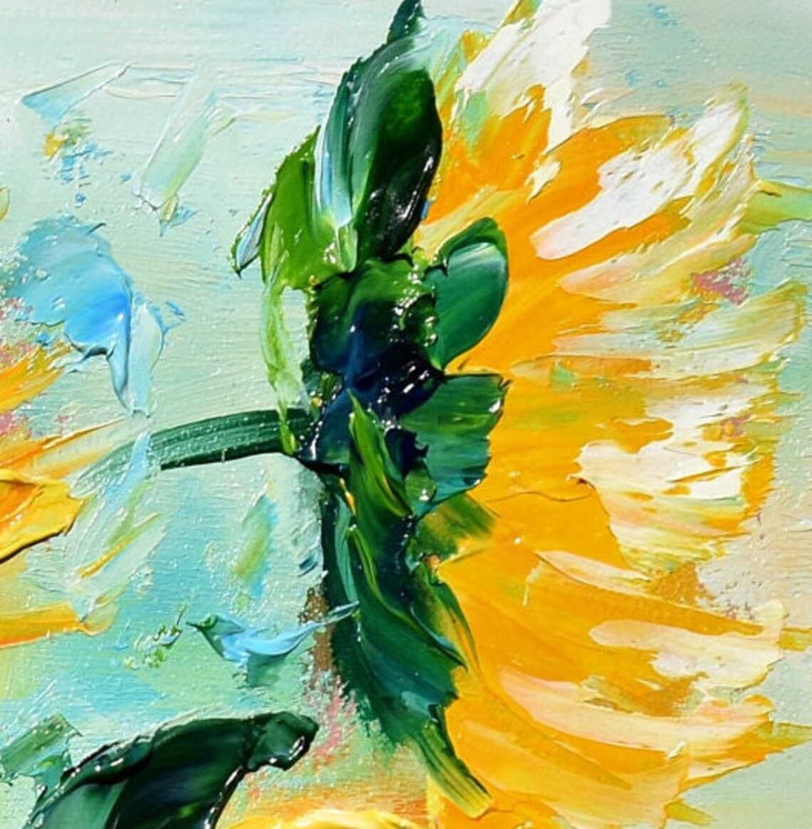 Sunflowers Bouquet In Vase Cheerful Floral Still Life Art Poster - Image 4