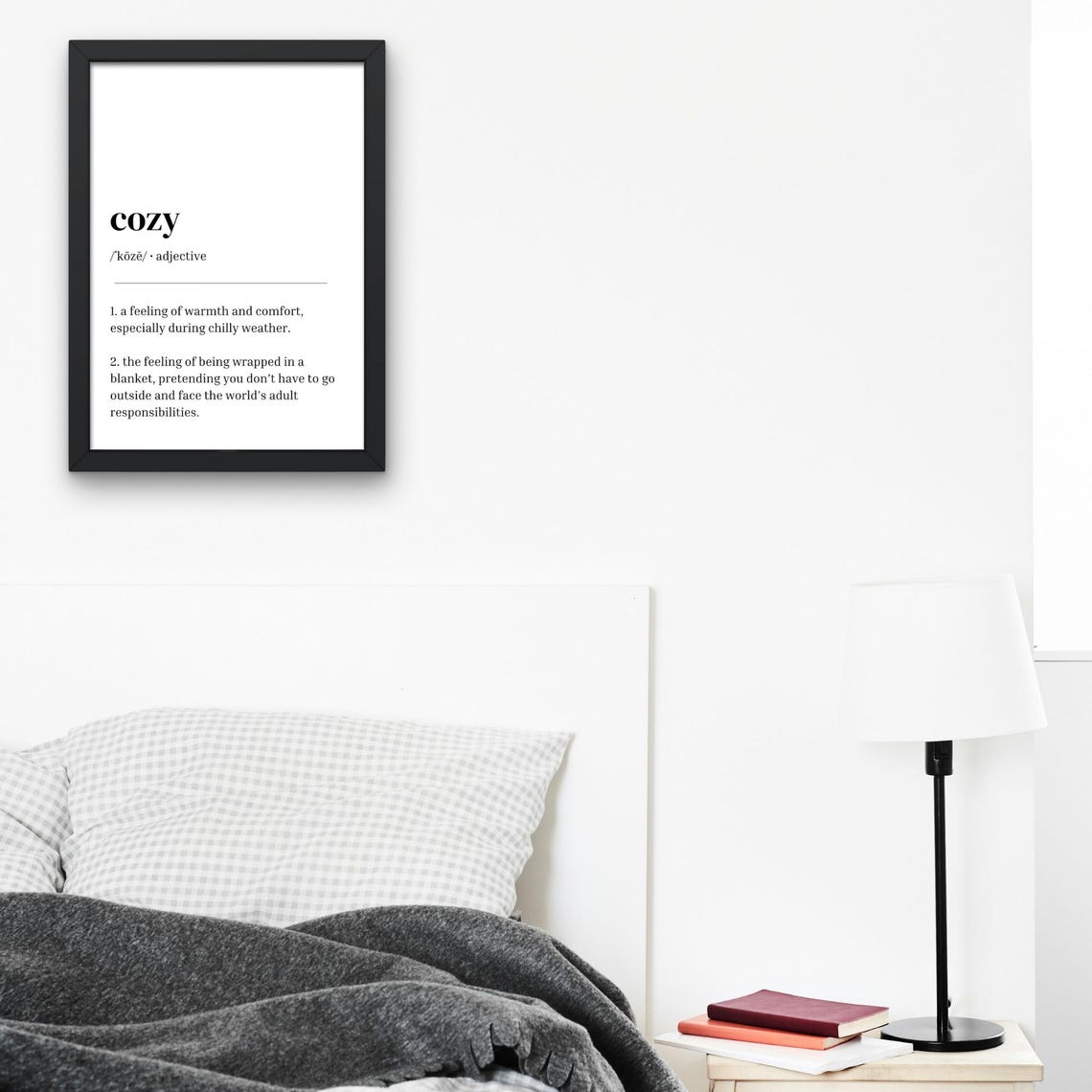 Cozy Definition Minimalist Warm Comfort Funny Dictionary Quote Poster - Image 2