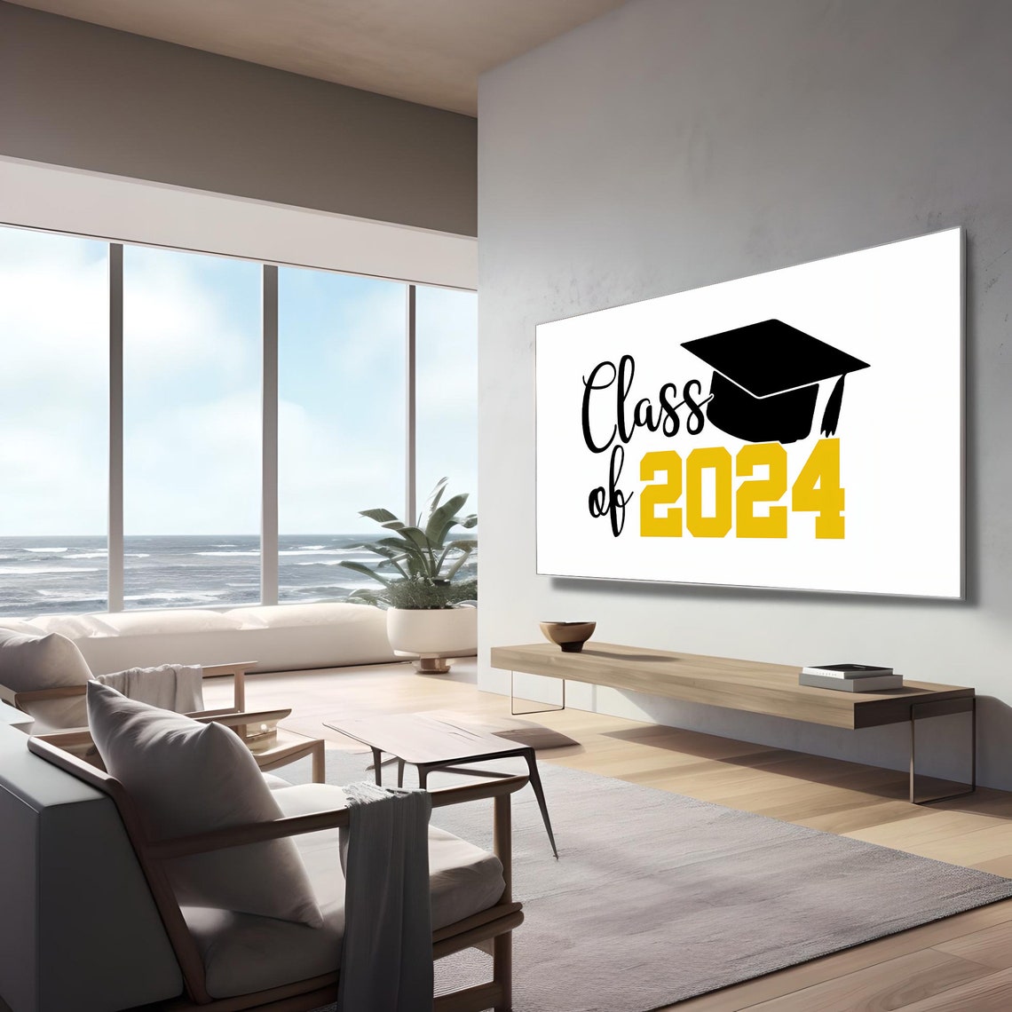Graduation Frame Tv Art Class Of 2024 F1rame Tv Art College Grad Tv Art High School Grad Tv Art Graduation Day Frame Tv Art T511 - Image 2