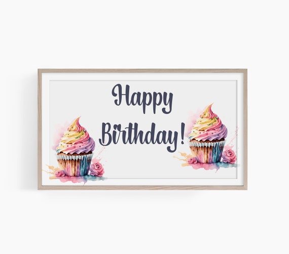 Birthday Frame Tv Art Happy Birthday Smart Tv Art Frame Tv Art Birthday Tv Wall Art Wallpaper Birthday Party Frame Tv