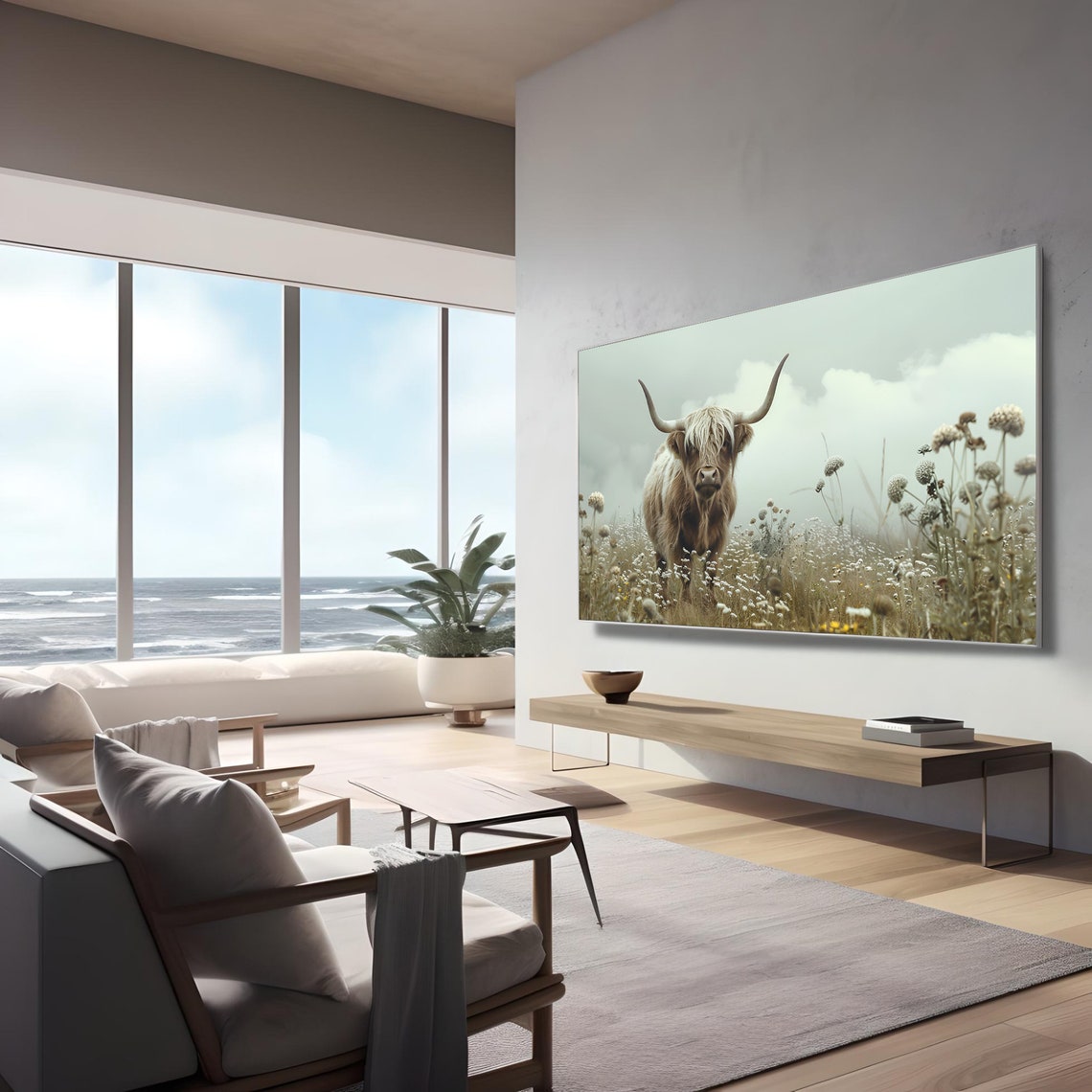 Highland Cow Frame Tv Art Frame Tv Cow Art Country Frame Tv Art Ranch Tv Art Farmhouse Tv Art Instant T488 - Image 3