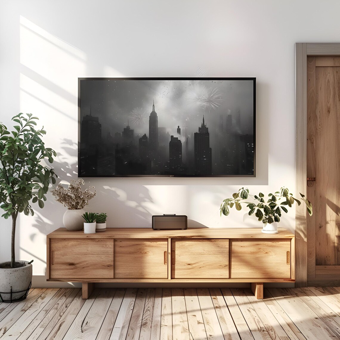 New Years Frame Tv Art Moody New Year Eve Party Decor Frame Tv Art Christmas Holiday Tv Art New Years Countdown Tv Art T814 - Image 2