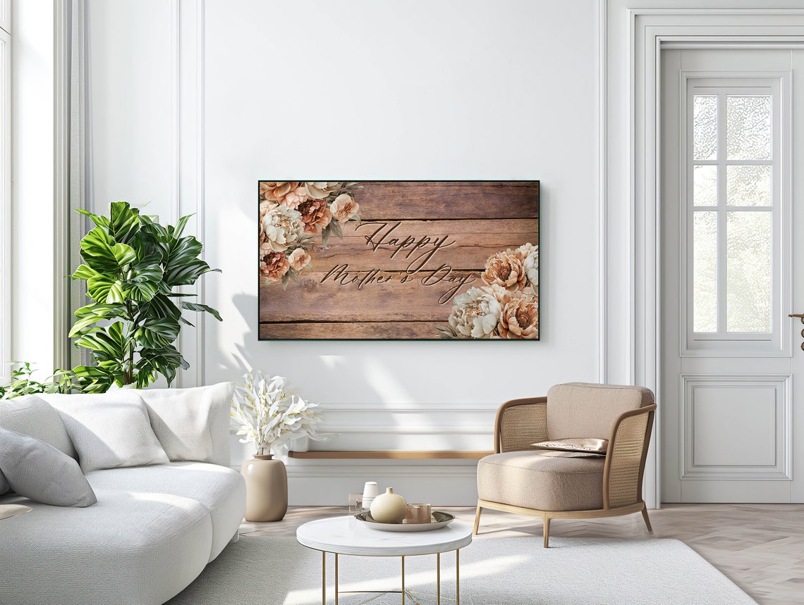 Mothers Day Frame Tv Art Floral Mothers Day Frame Tv Tv Art Mothers Day Farmhouse Mothers Day Tv Art Frame Tv Art T572 - Image 3