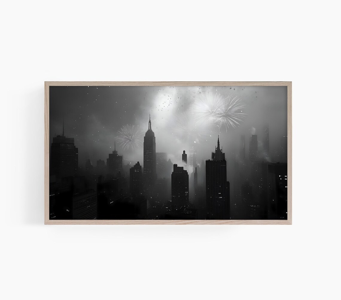 New Years Frame Tv Art Moody New Year Eve Party Decor Frame Tv Art Christmas Holiday Tv Art New Years Countdown Tv Art T814