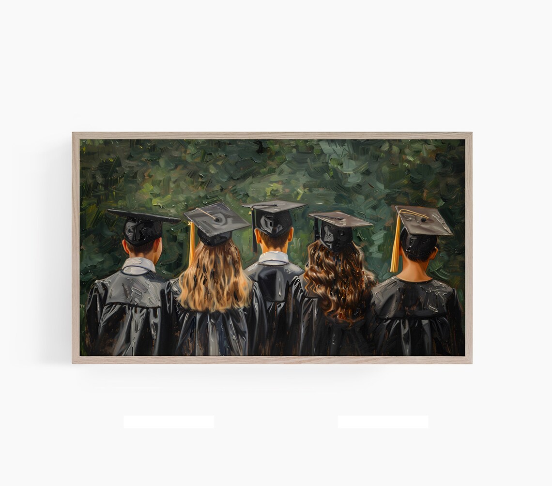 Graduation Frame TV Art, College Grad Party Decor