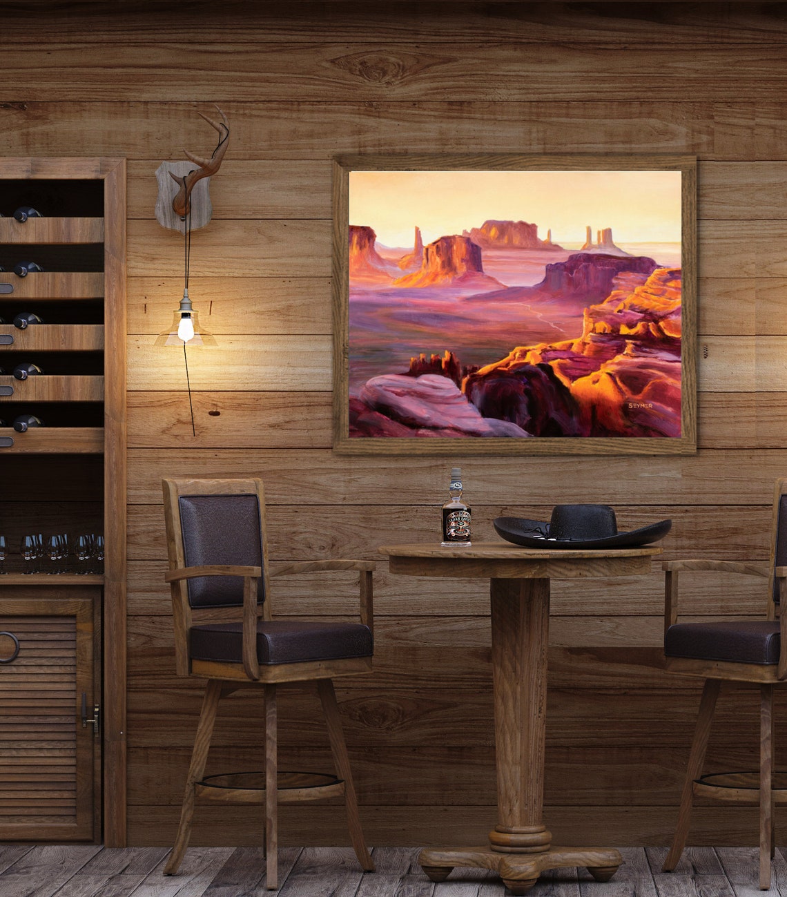 Monument Valley Glowing Sunset Desert Buttes Landscape Poster - Image 6