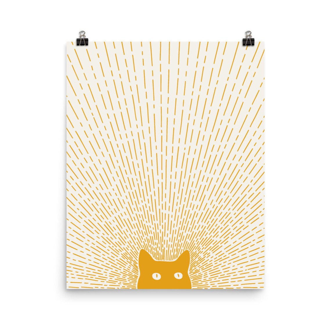 Cat Landscape 96 Art Print, Animal Poster