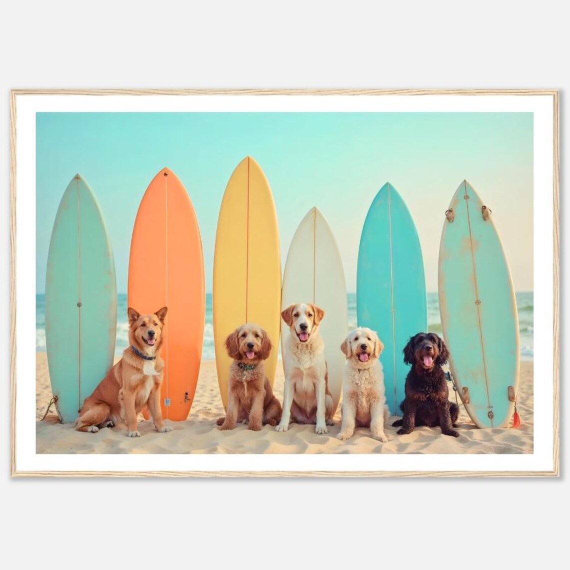 Surf Dogs Fine Art Photography, Coastal Home Decor