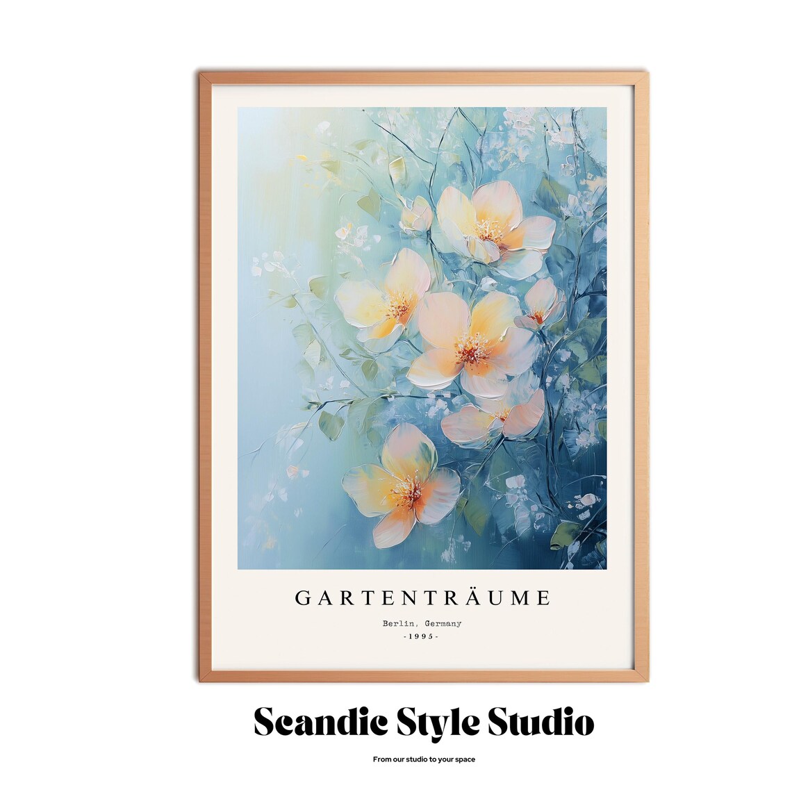 Floral Garden Painting, Boho Decor Flower Market - Image 3