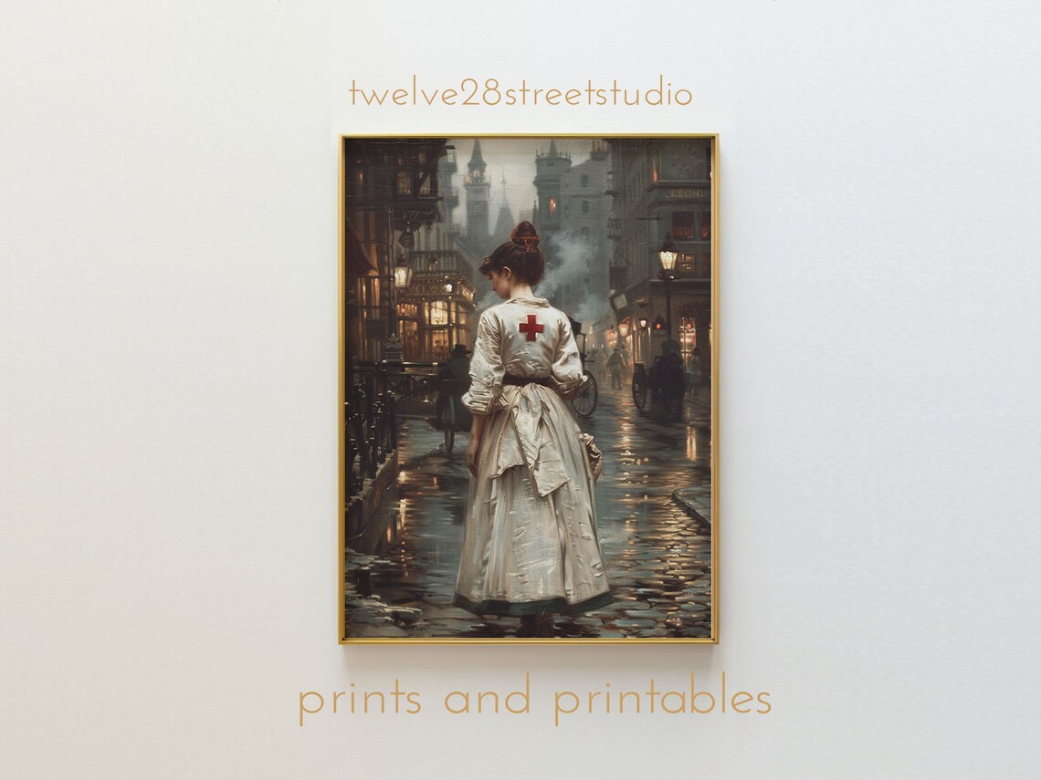 Dark Academia Traveling Woman Victorian Portrait Art Print
