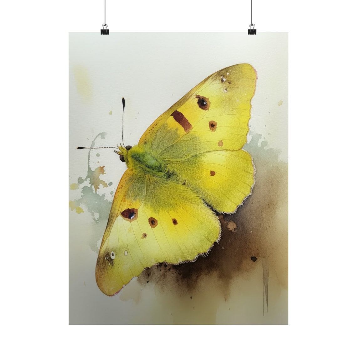 Clouded Sulphur Butterfly Art Print Butterfly Home Dcor Watercolor Butterfly Painting Insect Wall Art Nature Lover Butterflies Artwork - Image 5