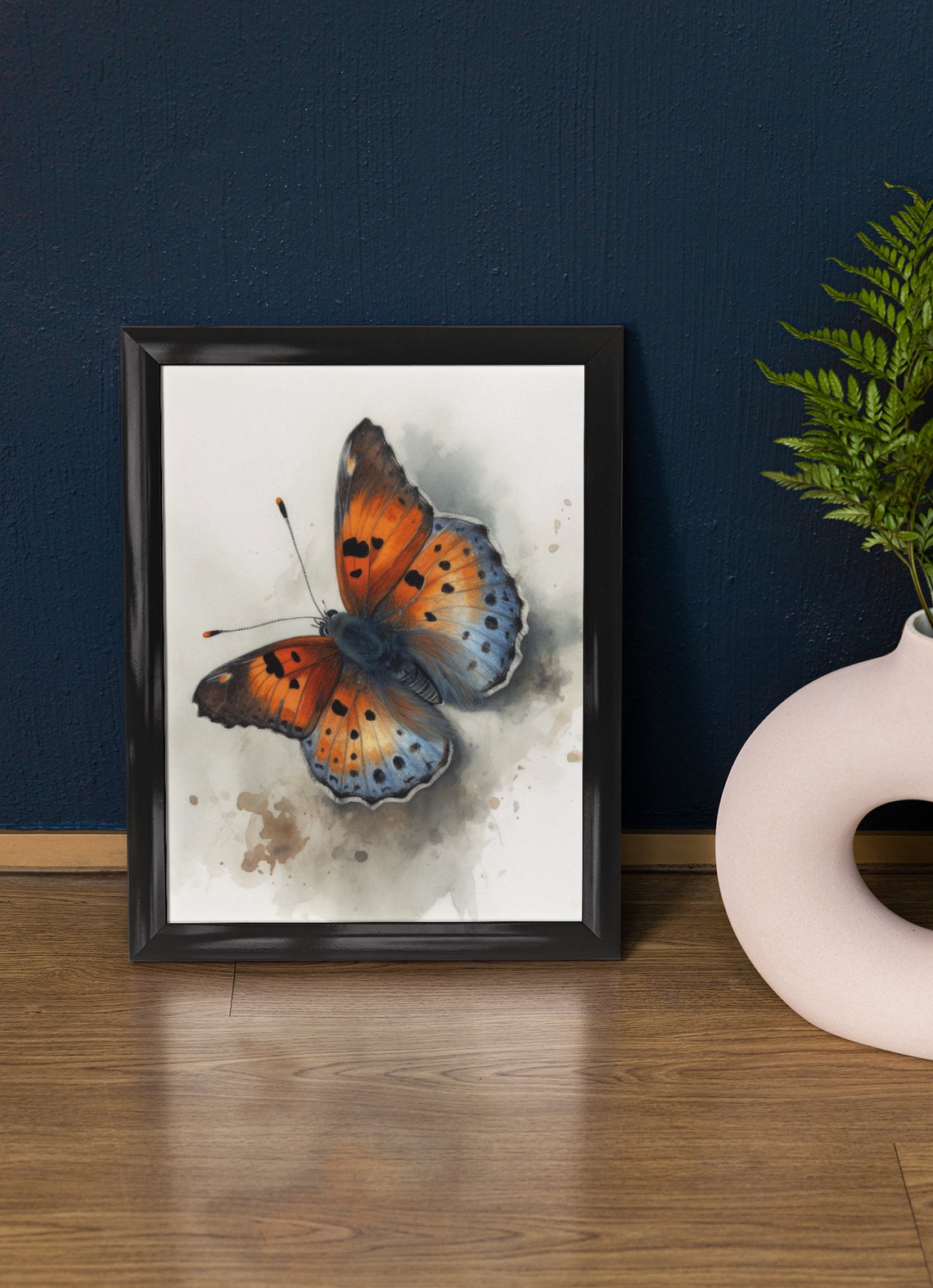 Small Copper Butterfly Art Print Butterfly Home Dcor Watercolor Butterfly Painting Insect Wall Art Nature Lover Butterflies Artwork