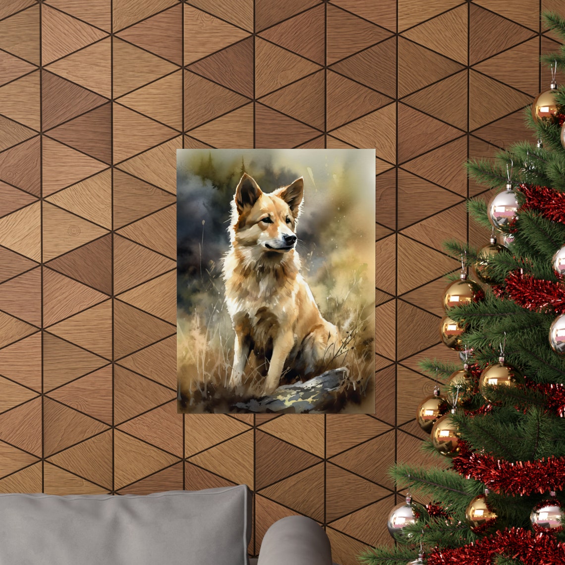 Icelandic Sheepdog Dog Art Print Dog Wall Art Animal Art Print Animal Art Poster Dog Lover Gift Colorful Animal Wall Art Cool Dog Art - Image 3