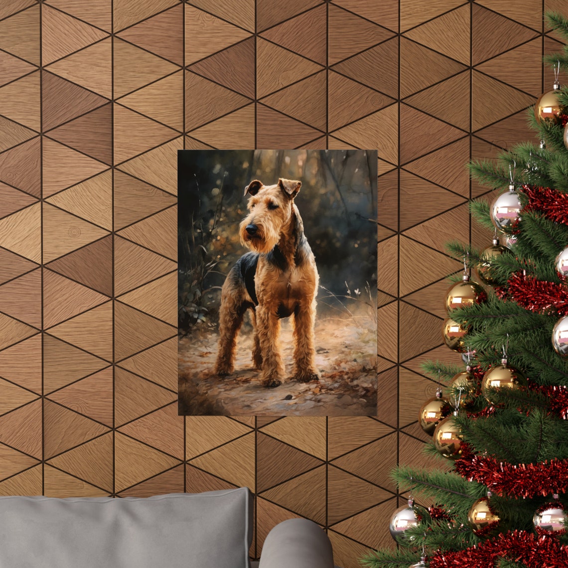 Welsh Terrier Dog Art Print Dog Wall Art Animal Art Print Animal Art Poster Dog Lover Gift Colorful Animal Wall Art Cool Dog Art - Image 3
