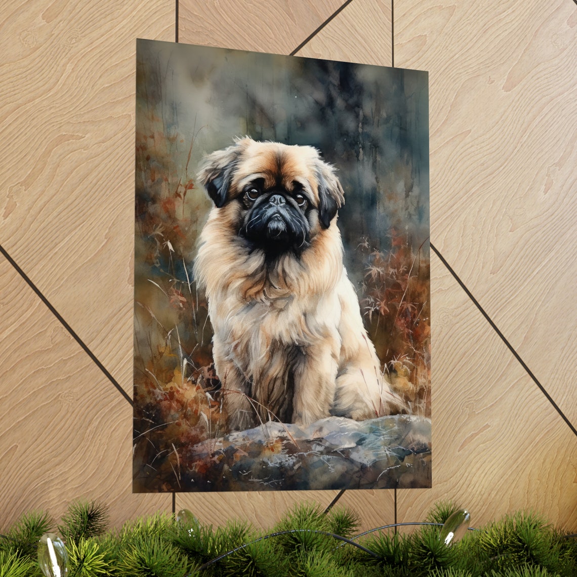 Pekingese Dog Art Print Dog Wall Art Animal Art Print Animal Art Poster Dog Lover Gift Colorful Animal Wall Art Cool Dog Art - Image 2