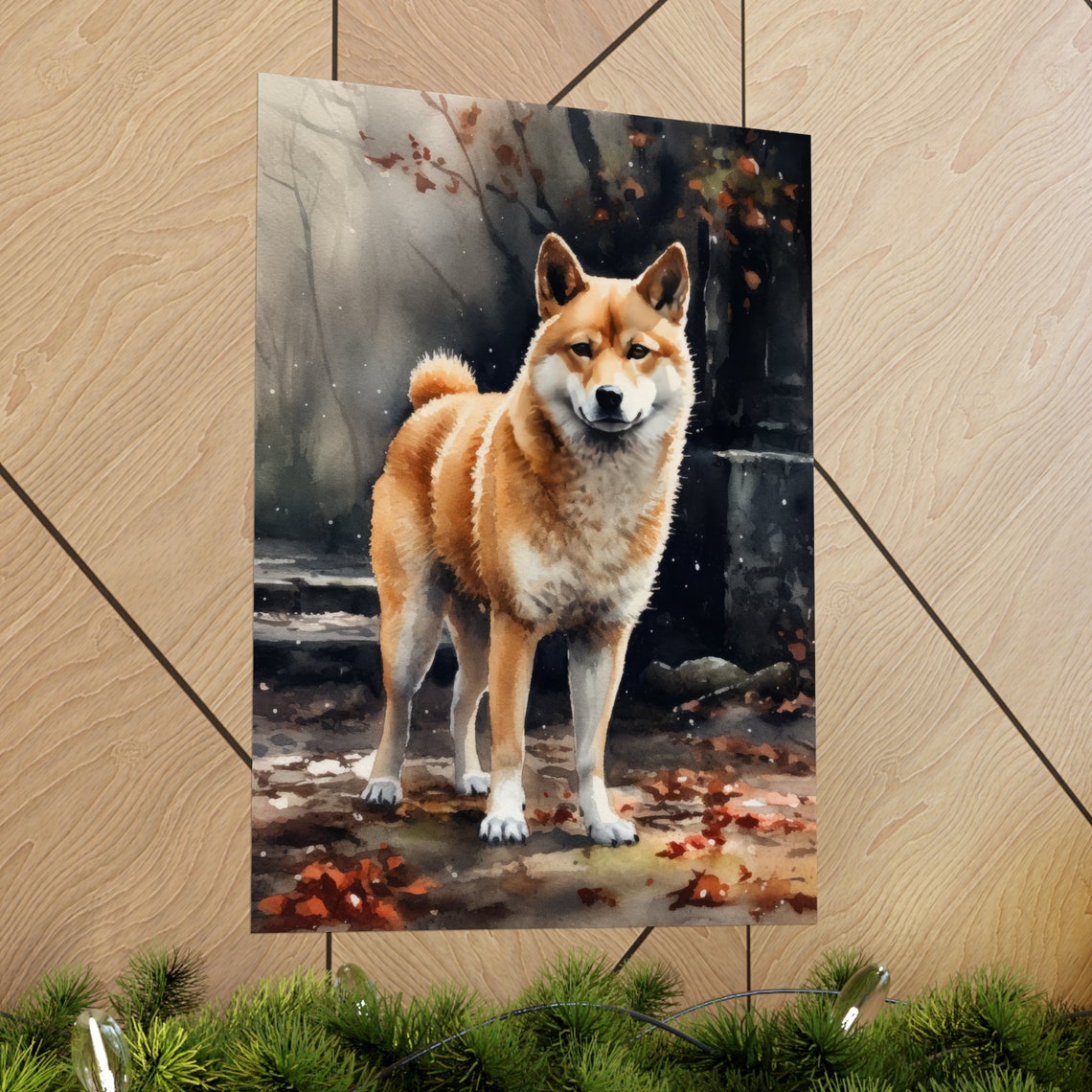 Shiba Inu Dog Art Print Dog Wall Art Animal Art Print Animal Art Poster Dog Lover Gift Colorful Animal Wall Art Cool Dog Art - Image 2