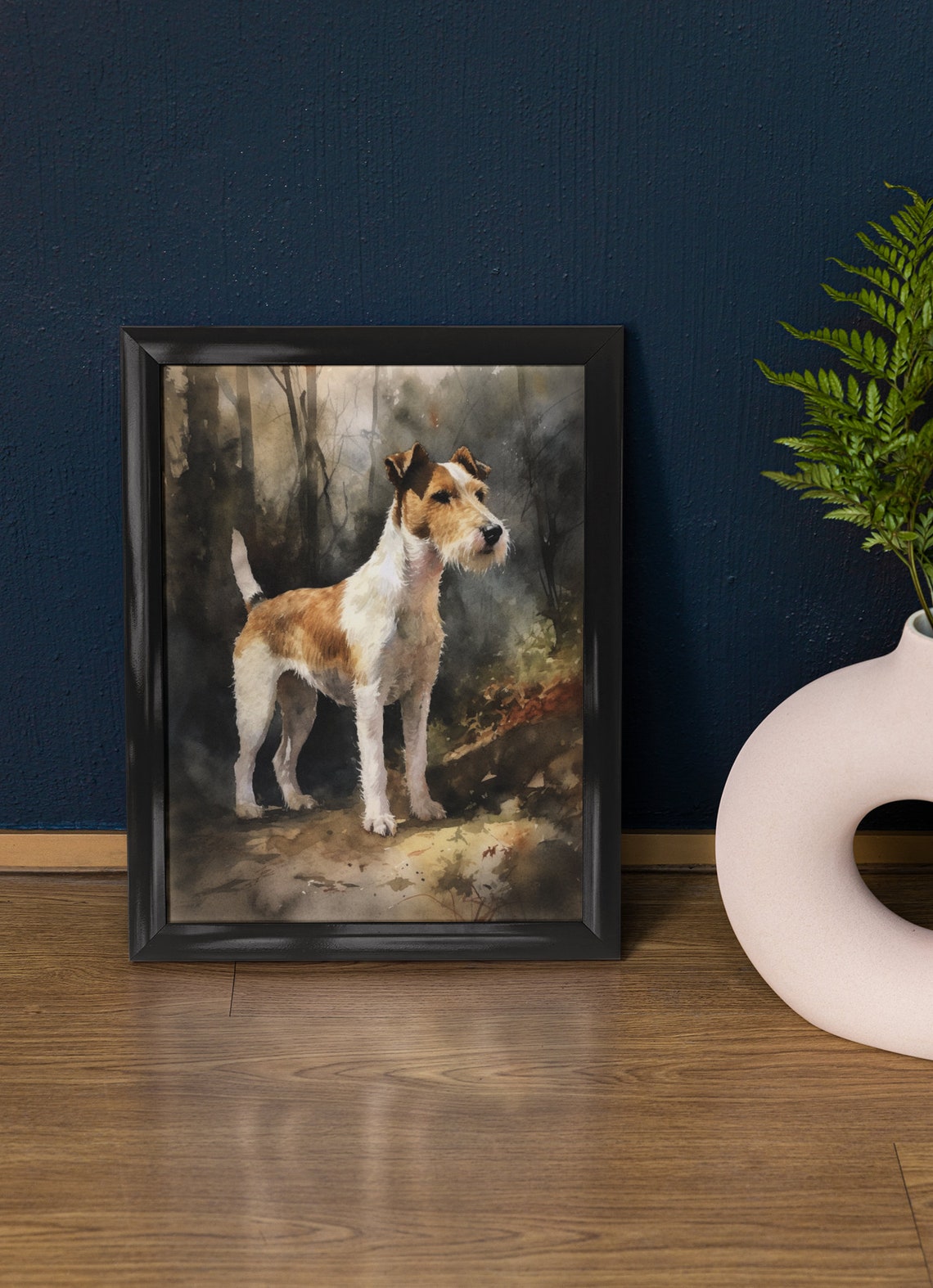 Wire Fox Terrier Dog Art Print Dog Wall Art Animal Art Print Animal Art Poster Dog Lover Gift Colorful Animal Wall Art Cool Dog Art