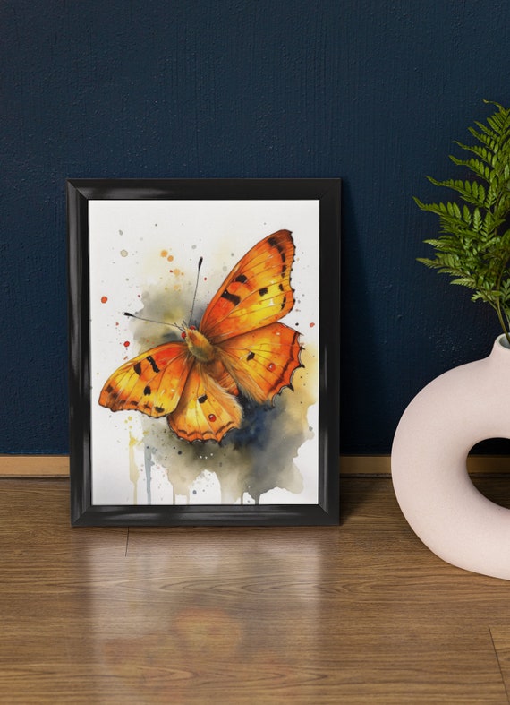 Orange Sulphur Butterfly Art Print Butterfly Home Dcor Watercolor Butterfly Painting Insect Wall Art Nature Lover Butterflies Artwork