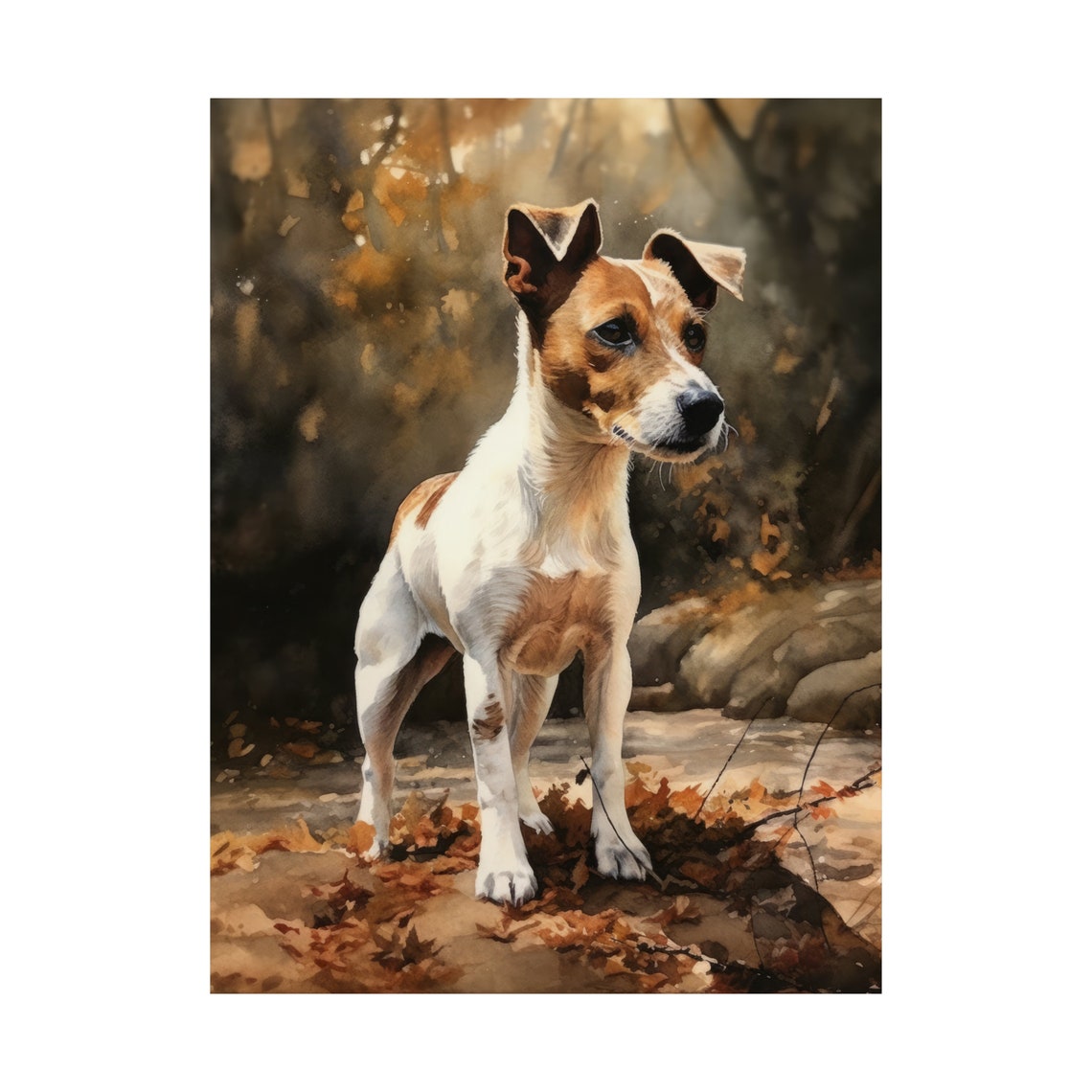 Jack Russel Terrier Dog Art Print Dog Wall Art Animal Art Print Animal Art Poster Dog Lover Gift Colorful Animal Wall Art Cool Dog Art - Image 4