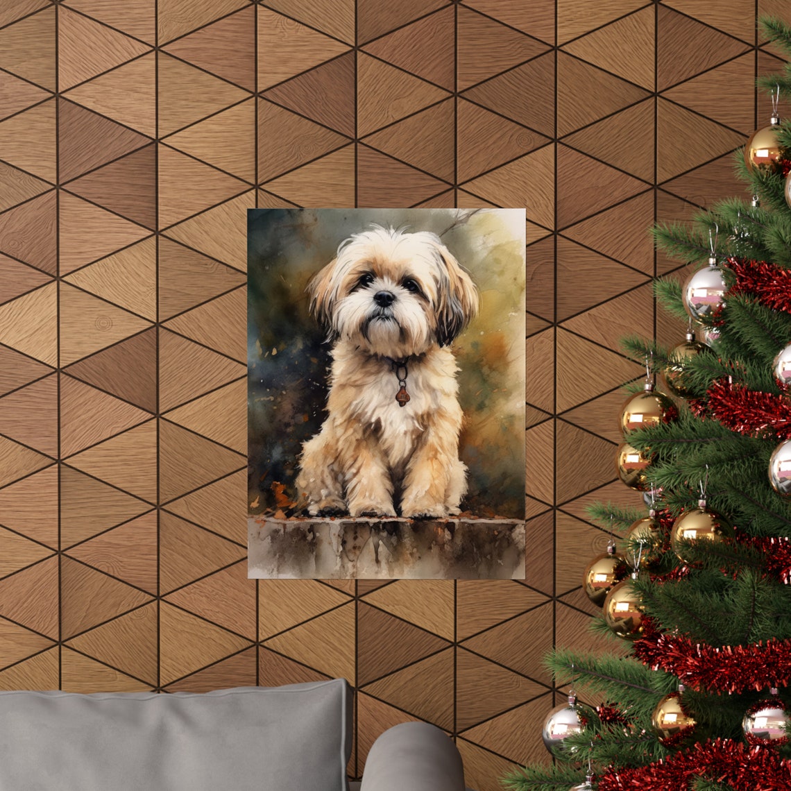 Lhasa Apso Dog Art Print Dog Wall Art Animal Art Print Animal Art Poster Dog Lover Gift Colorful Animal Wall Art Cool Dog Art - Image 3