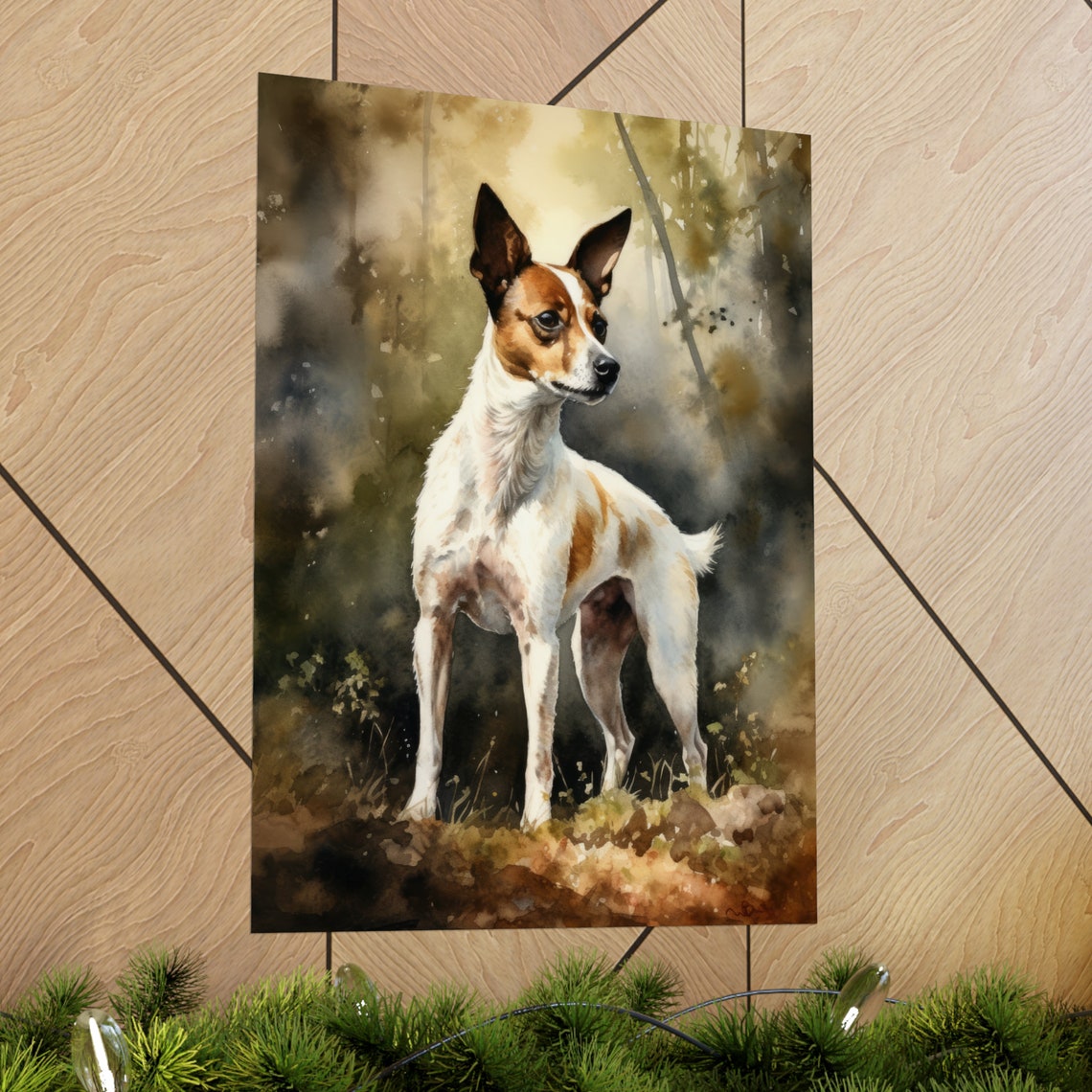 Toy Fox Terrier Dog Art Print Dog Wall Art Animal Art Print Animal Art Poster Dog Lover Gift Colorful Animal Wall Art Cool Dog Art - Image 2