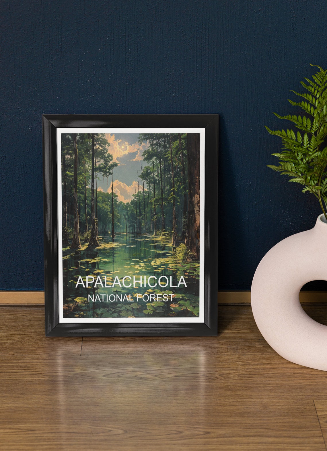 Apalachicola National Forest Cypress Swamp Serene Travel Poster