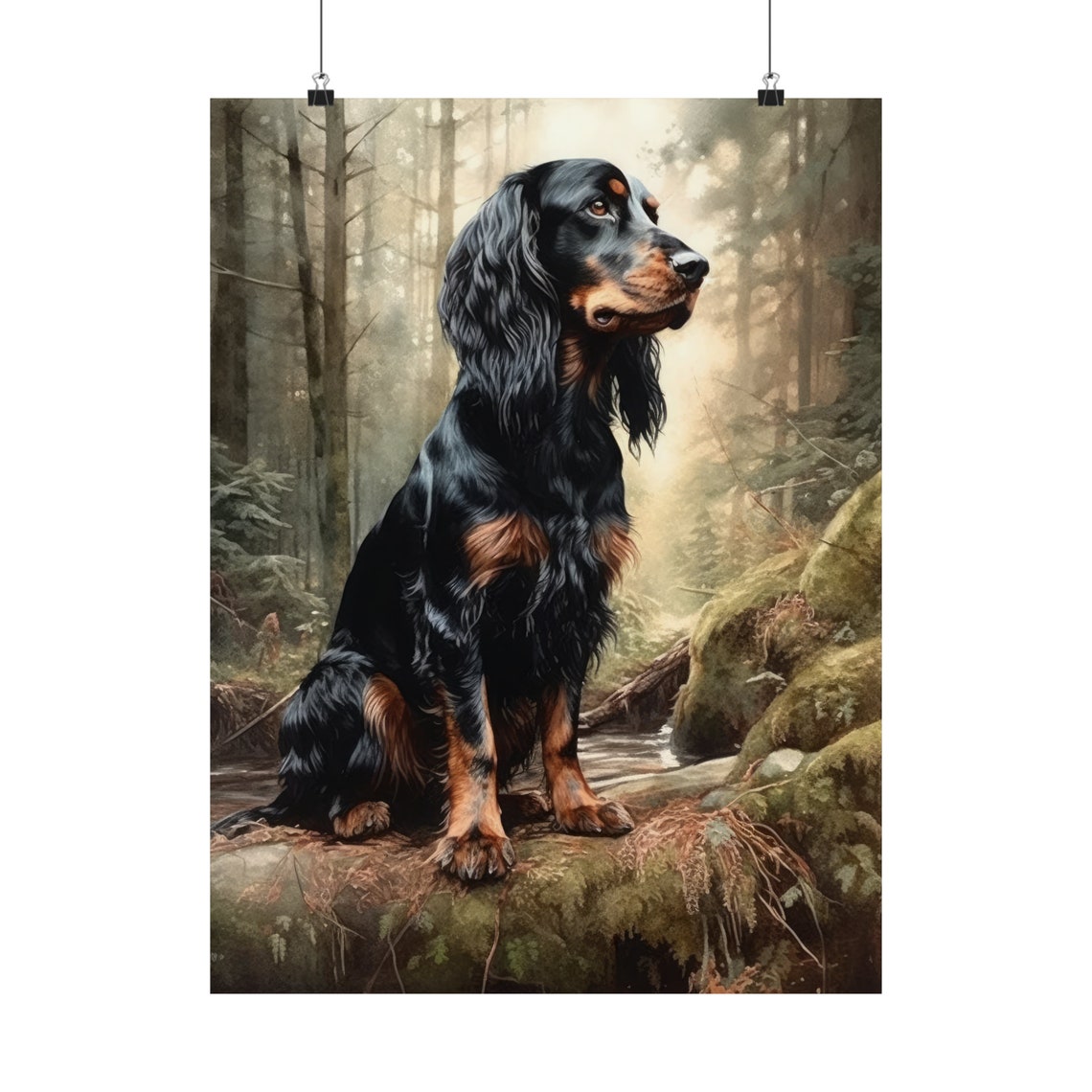 Gordon Setter Dog Art Print Dog Wall Art Animal Art Print Animal Art Poster Dog Lover Gift Colorful Animal Wall Art Cool Dog Art - Image 5